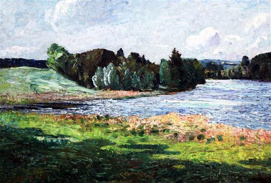 § Ronald Ossory Dunlop (1874-1973) On The Thames, 20 x 29in.